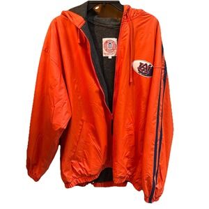 Orange Auburn Tigers Lined Rain Jacket SZ L Officially Licensed Collegiate